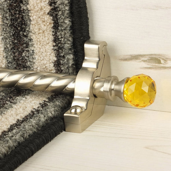 Crystal Satin Nickel Amber Spiral Treppenstangen