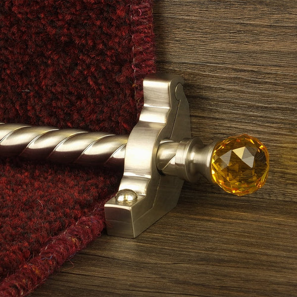 Crystal Satin Nickel Amber Spiral Treppenstangen