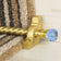 Crystal Satin Brass Sky Spiral Stair Rod - 60cm
