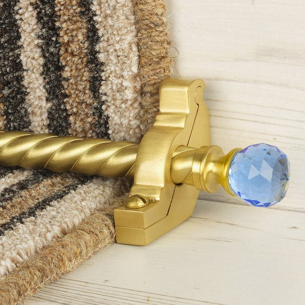 Crystal Satin Brass Sky Spiral Tringles D'Escalier
