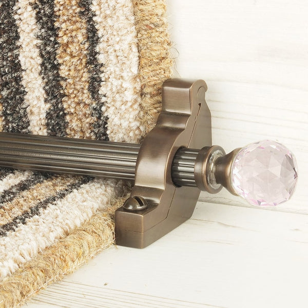 Crystal Antique Bronze Rose Reeded Tringles D'Escalier