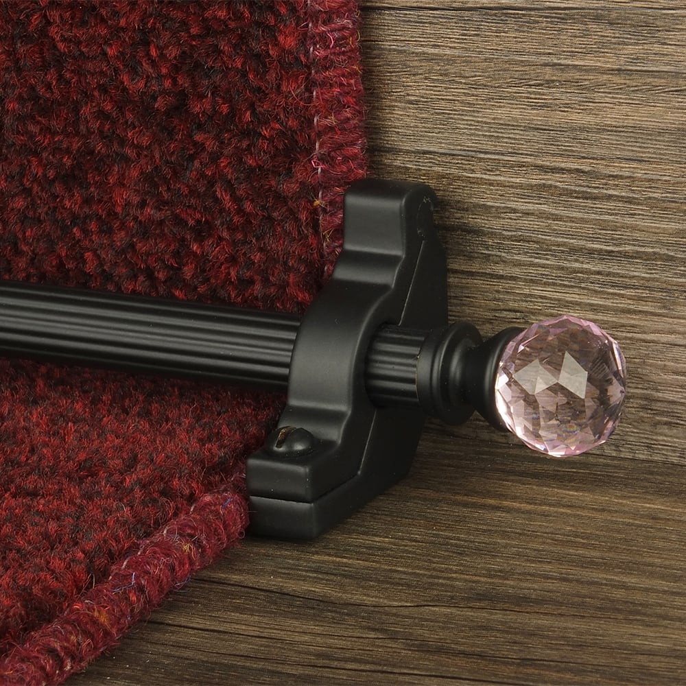 Crystal Schwarz Rose Reeded Treppenstangen
