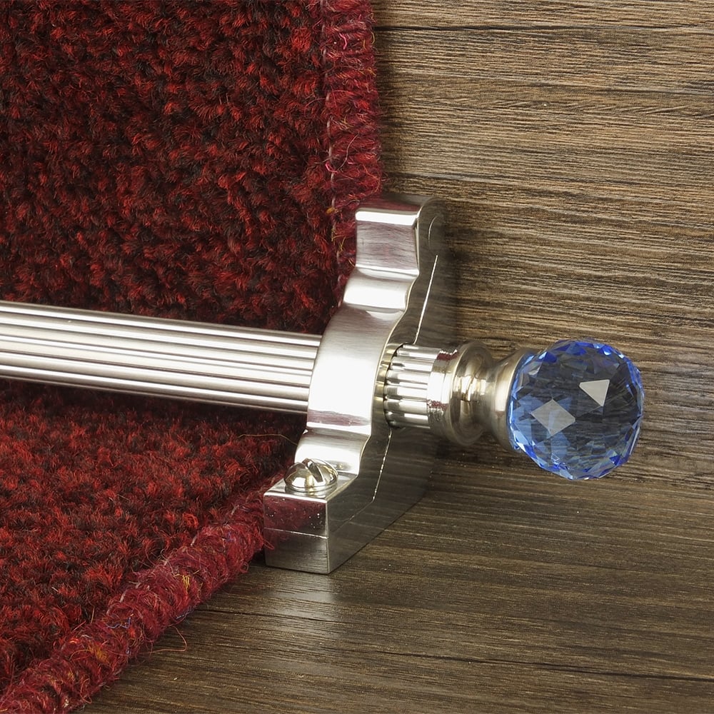 Crystal Brushed Chrome Sky Reeded Tringles D'Escalier
