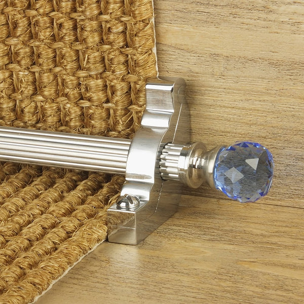 Crystal Brushed Chrome Sky Reeded Tringles D'Escalier