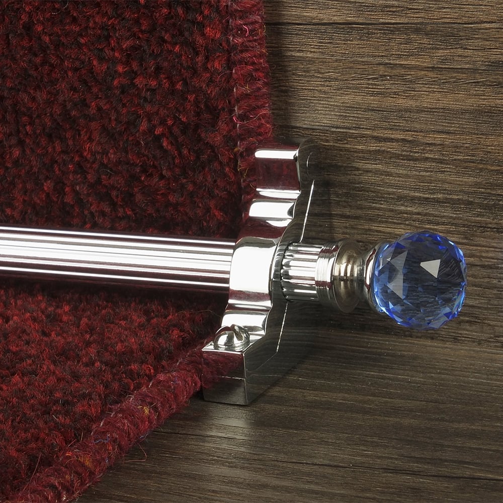 Crystal Chrome Sky Reeded Tringles D'Escalier