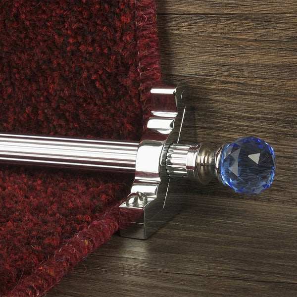 Crystal Chrome Sky Reeded Tringles D'Escalier