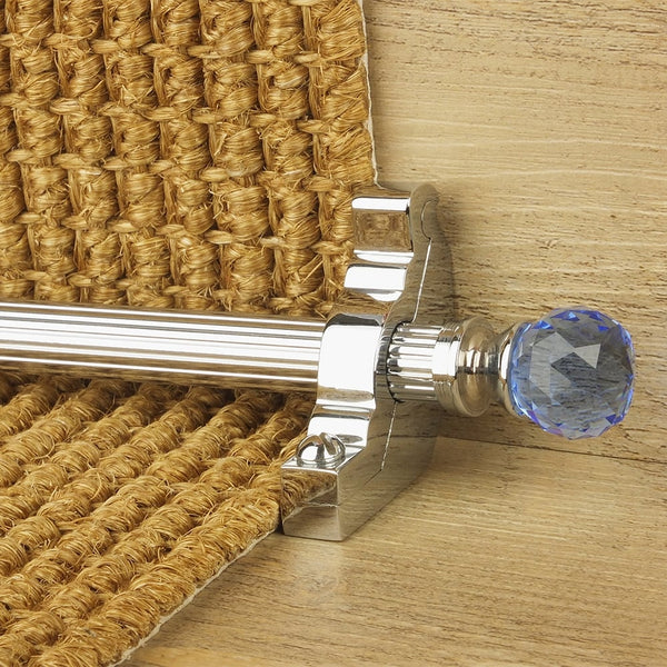 Crystal Chrome Sky Reeded Tringles D'Escalier