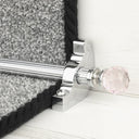 Crystal Chrome Rose Reeded Stair Rod - 60cm