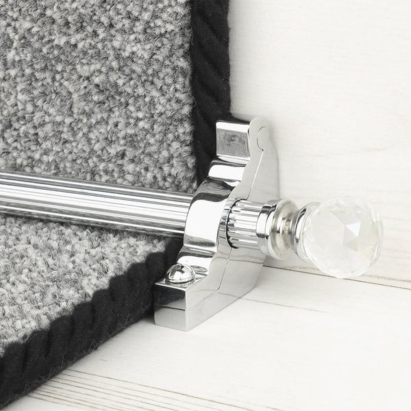 Crystal Chrome Rainbow Reeded Tringles D'Escalier