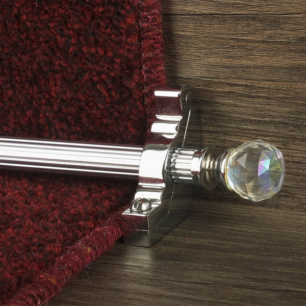 Crystal Chrome Rainbow Reeded Tringles D'Escalier