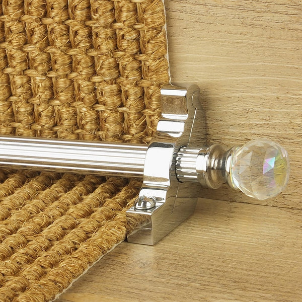 Crystal Chrome Rainbow Reeded Tringles D'Escalier