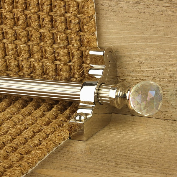 Crystal Polished Nickel Rainbow Reeded Tringles D'Escalier