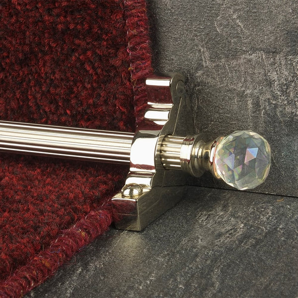 Crystal Polished Nickel Rainbow Reeded Tringles D'Escalier