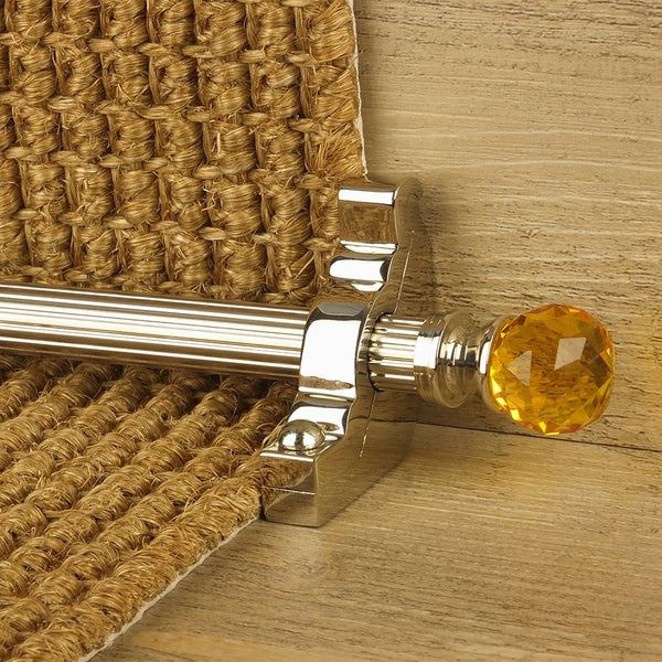 Crystal Polished Nickel Amber Reeded Treppenstangen