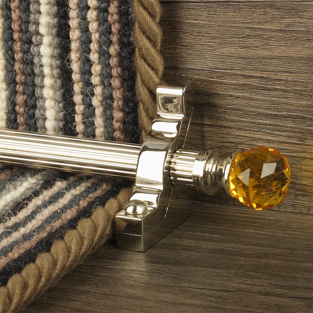 Crystal Polished Nickel Amber Reeded Treppenstangen