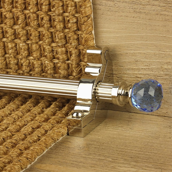 Crystal Polished Nickel Sky Reeded Tringles D'Escalier