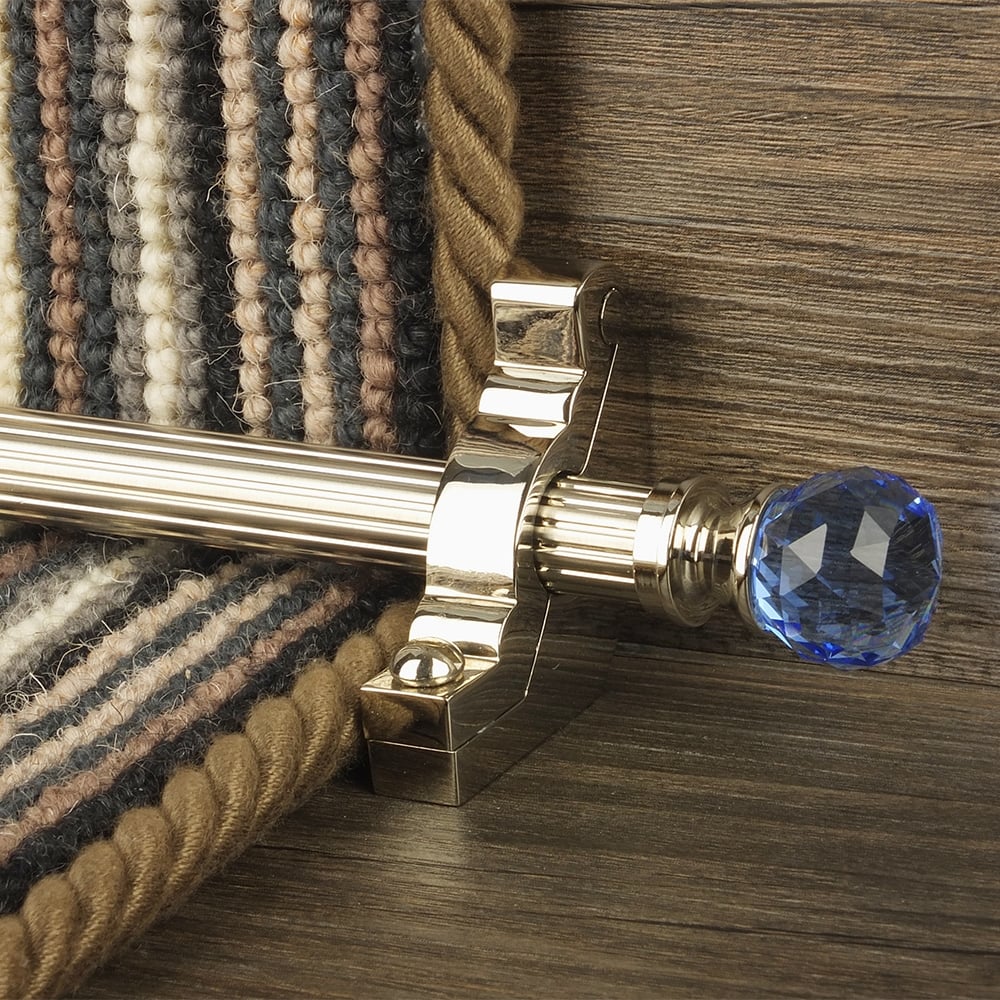 Crystal Polished Nickel Sky Reeded Tringles D'Escalier