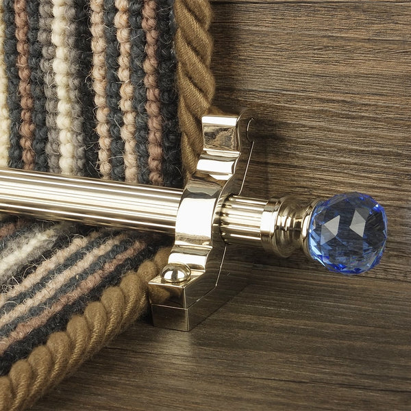 Crystal Polished Nickel Sky Reeded Tringles D'Escalier