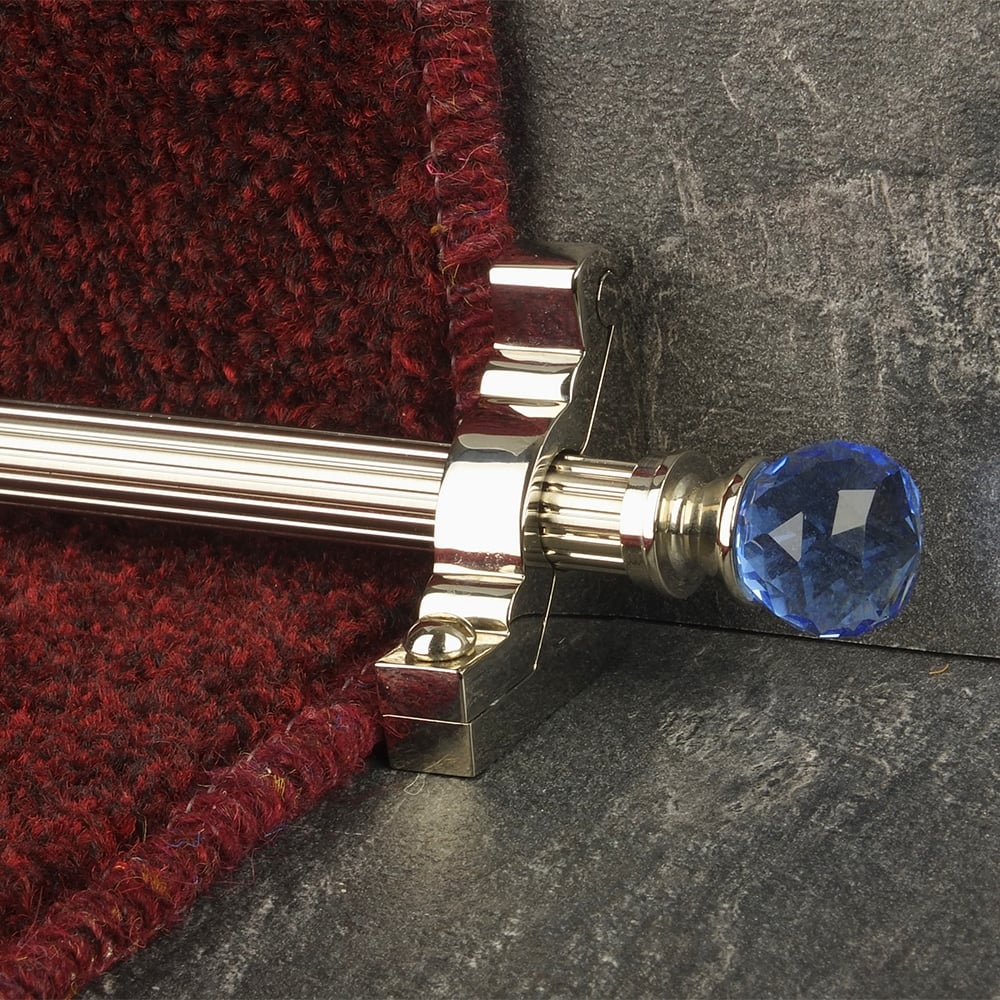 Crystal Polished Nickel Sky Reeded Tringles D'Escalier
