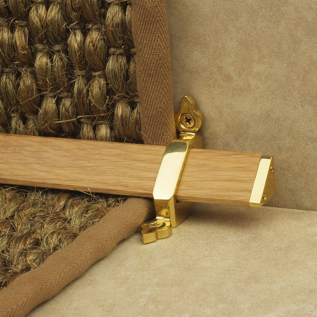 Tudor Brass Light Wood Stair Rod