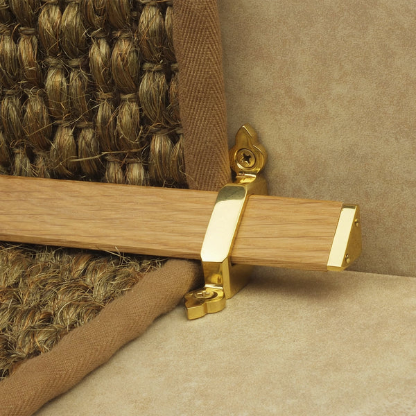 Tudor Brass Light Wood Stair Rod
