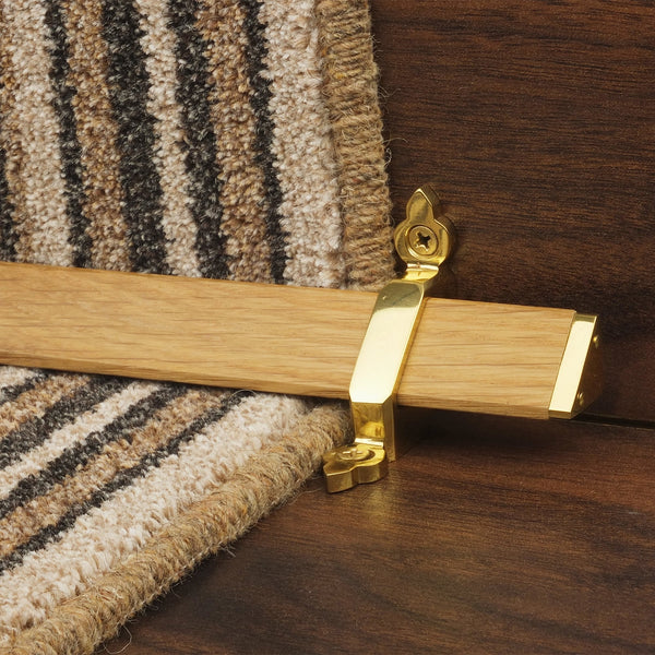 Tudor Brass Light Wood Stair Rod