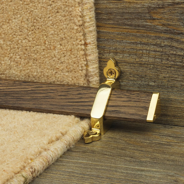 Tudor Brass Dark Wood Stair Rod