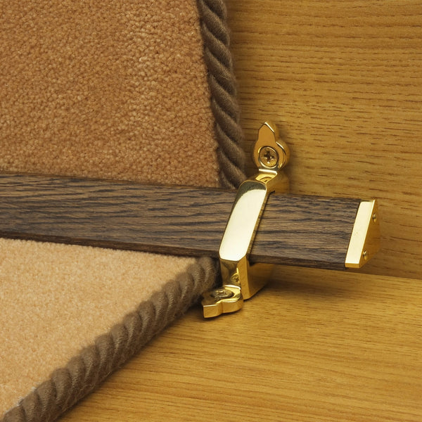 Tudor Brass Dark Wood Stair Rod