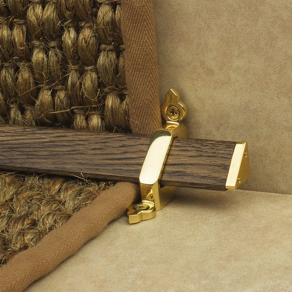 Tudor Brass Dark Wood Stair Rod