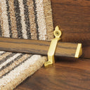 Tudor Satin Brass Dark Wood Tringles D'Escalier - Longueur de la tige : 60 cm (2 pi 0 po environ)