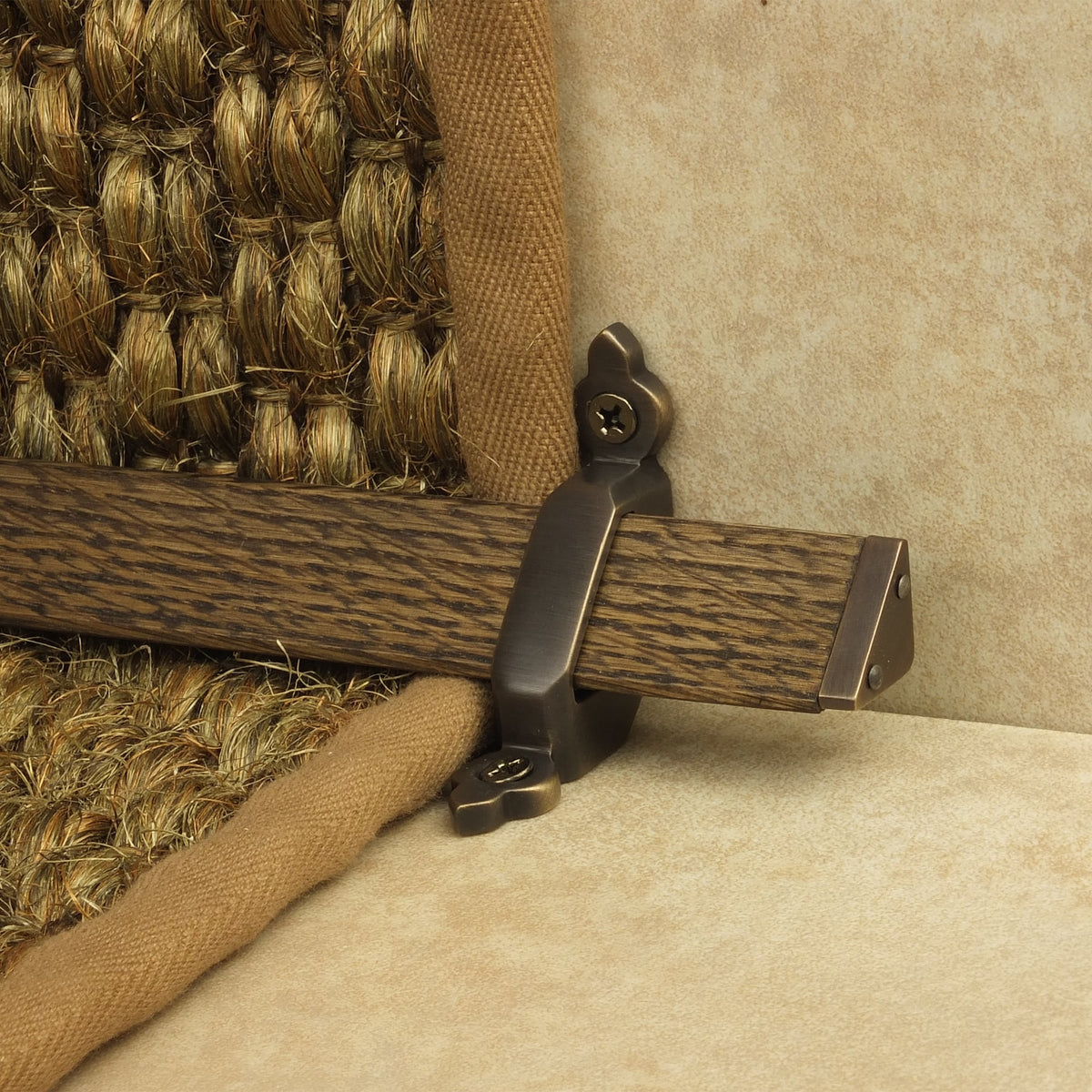 Tudor Antique Bronze Dark Wood Stair Rod