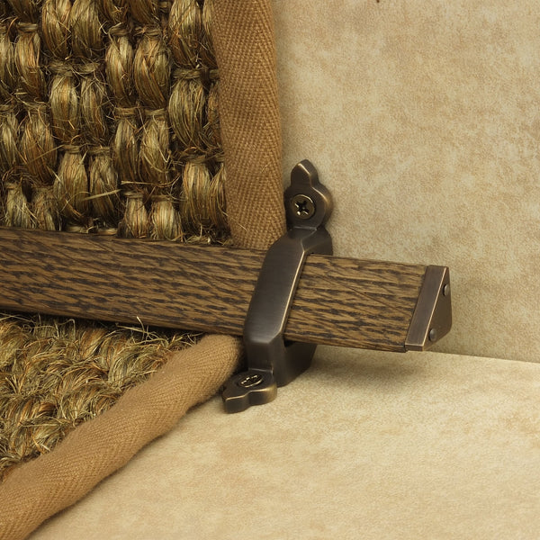 Tudor Antique Bronze Dark Wood Stair Rod