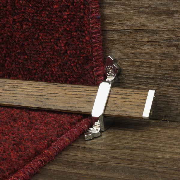 Tudor Chrome Dark Wood Stair Rod