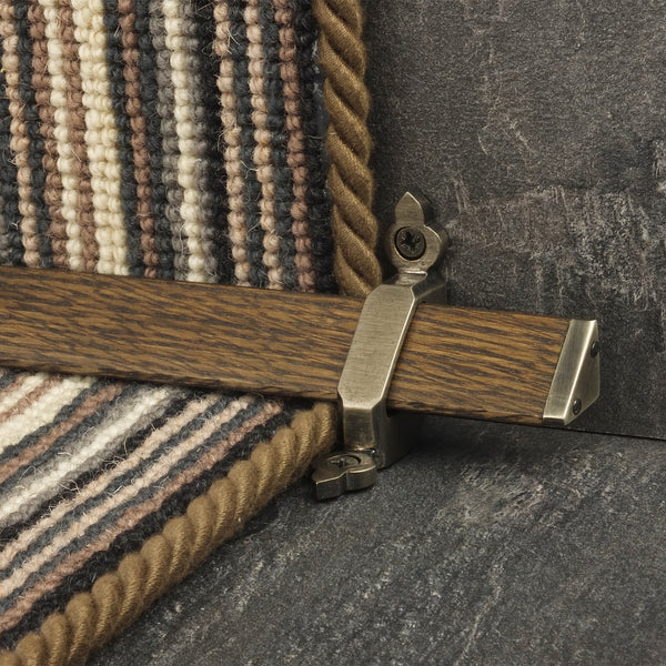 Tudor Pewter Dark Wood Stair Rod