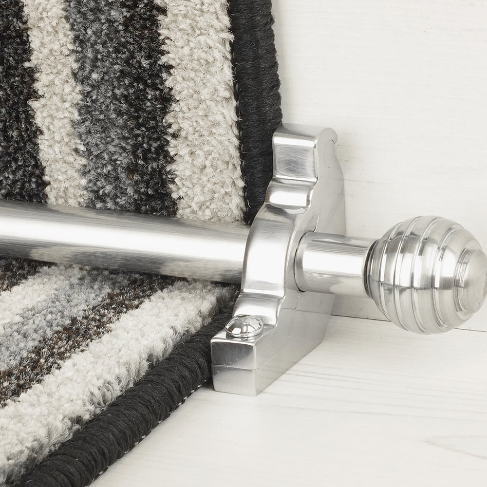 Vision Brush Chrome Finish Sphere Plain Stair Rod