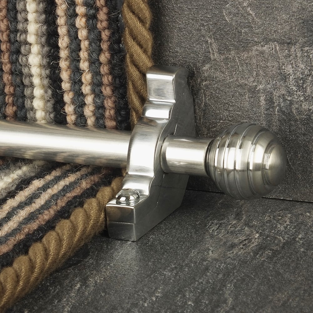 Vision Brush Chrome Finish Sphere Plain Stair Rod