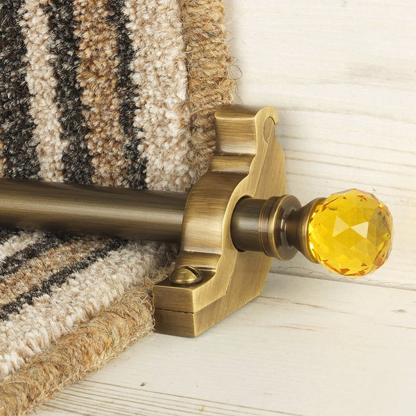 Crystal Antik Messing Amber Schlicht Treppenstangen