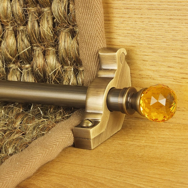Crystal Antik Messing Amber Schlicht Treppenstangen