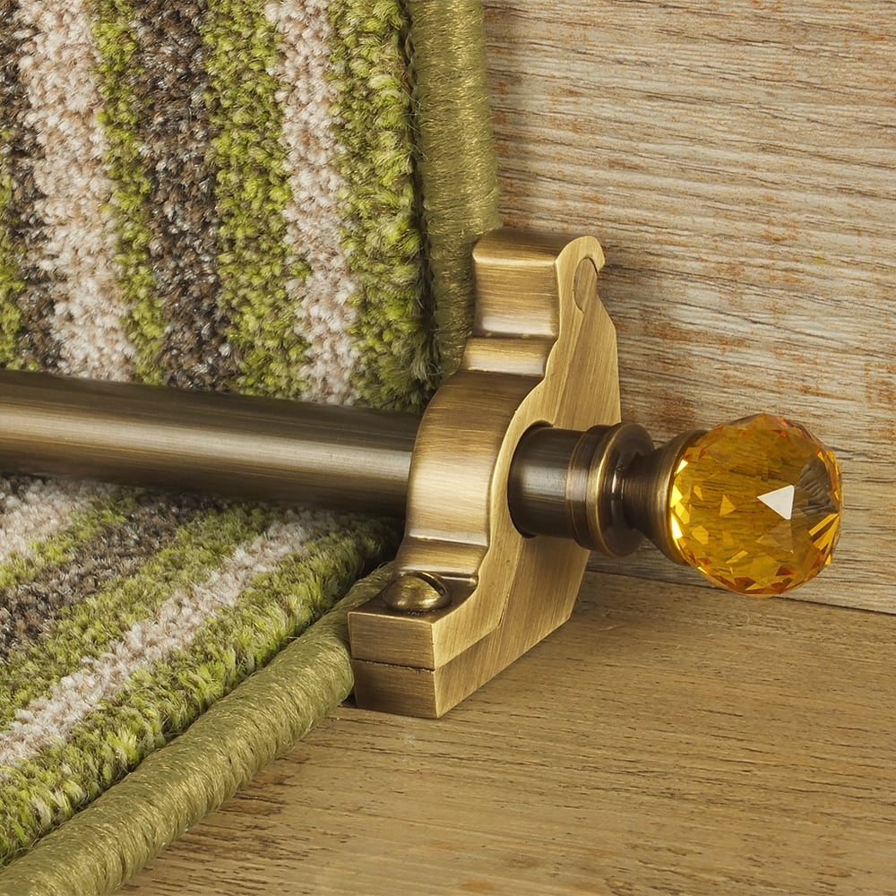 Crystal Antik Messing Amber Schlicht Treppenstangen
