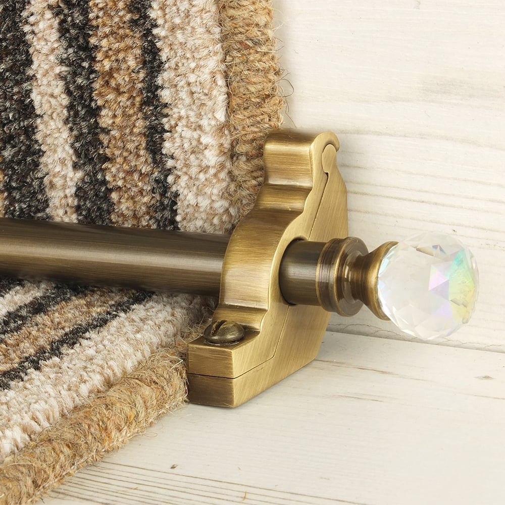 Crystal Antik Messing Rainbow Schlicht Treppenstangen