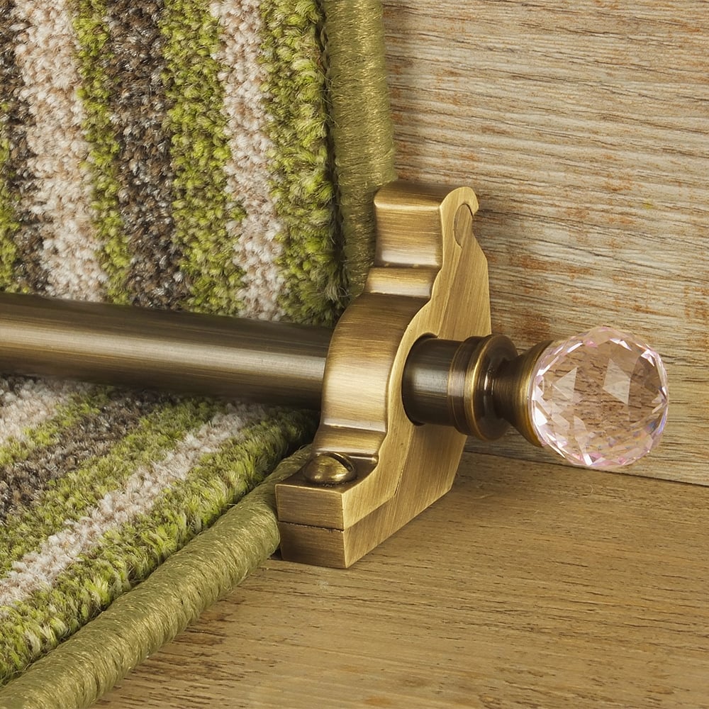 Crystal Antik Messing Rose Schlicht Treppenstangen
