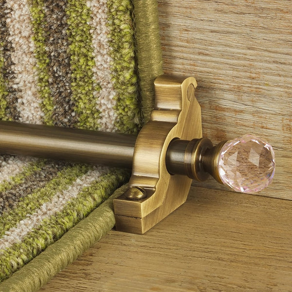 Crystal Antik Messing Rose Schlicht Treppenstangen