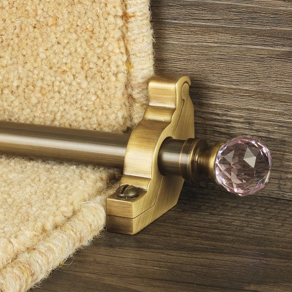 Crystal Antik Messing Rose Schlicht Treppenstangen