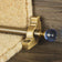Crystal Antique Brass Sky Plain Stair Rod - 60cm