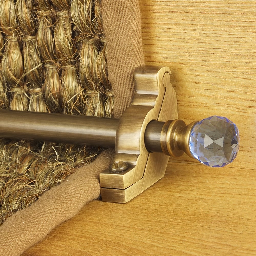 Crystal Antique Brass Sky Plain Stair Rod