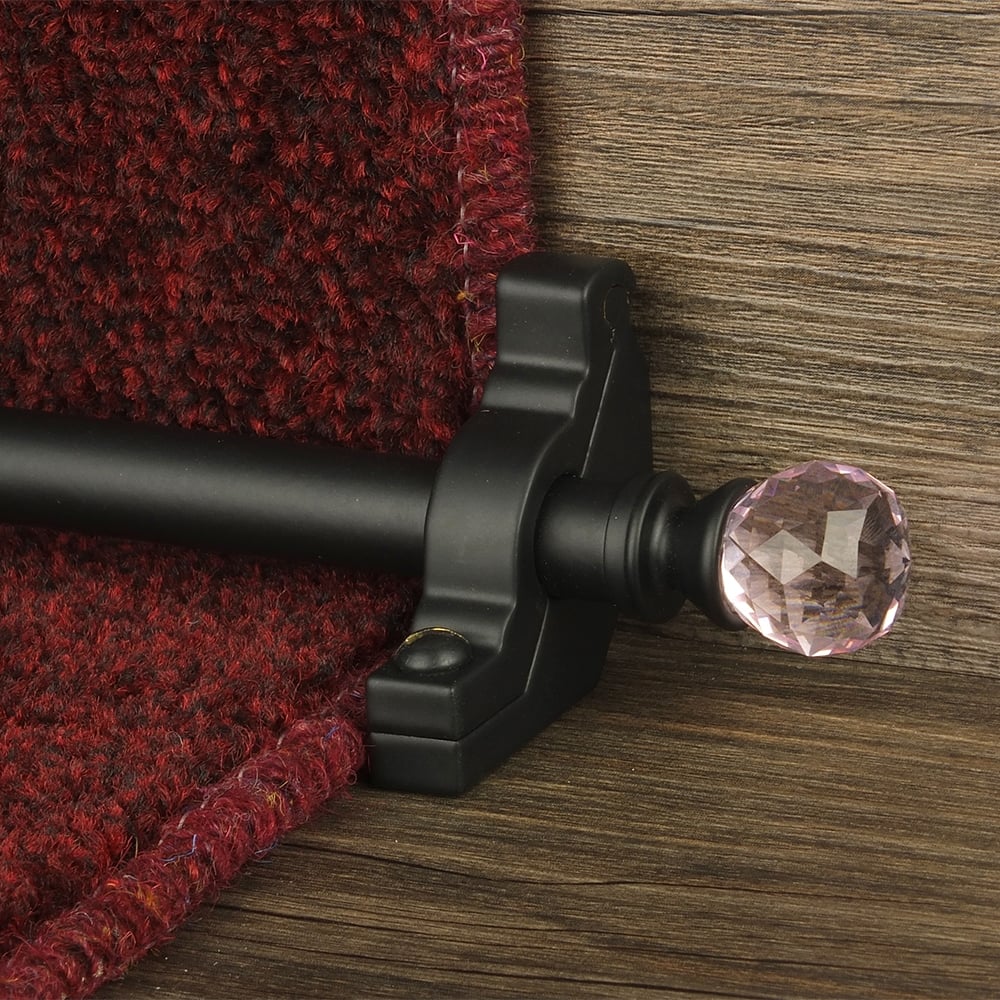 Crystal Black Rose Plain Stair Rod