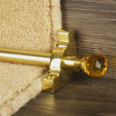 Crystal Brass Amber Plain Stair Rod - 60cm