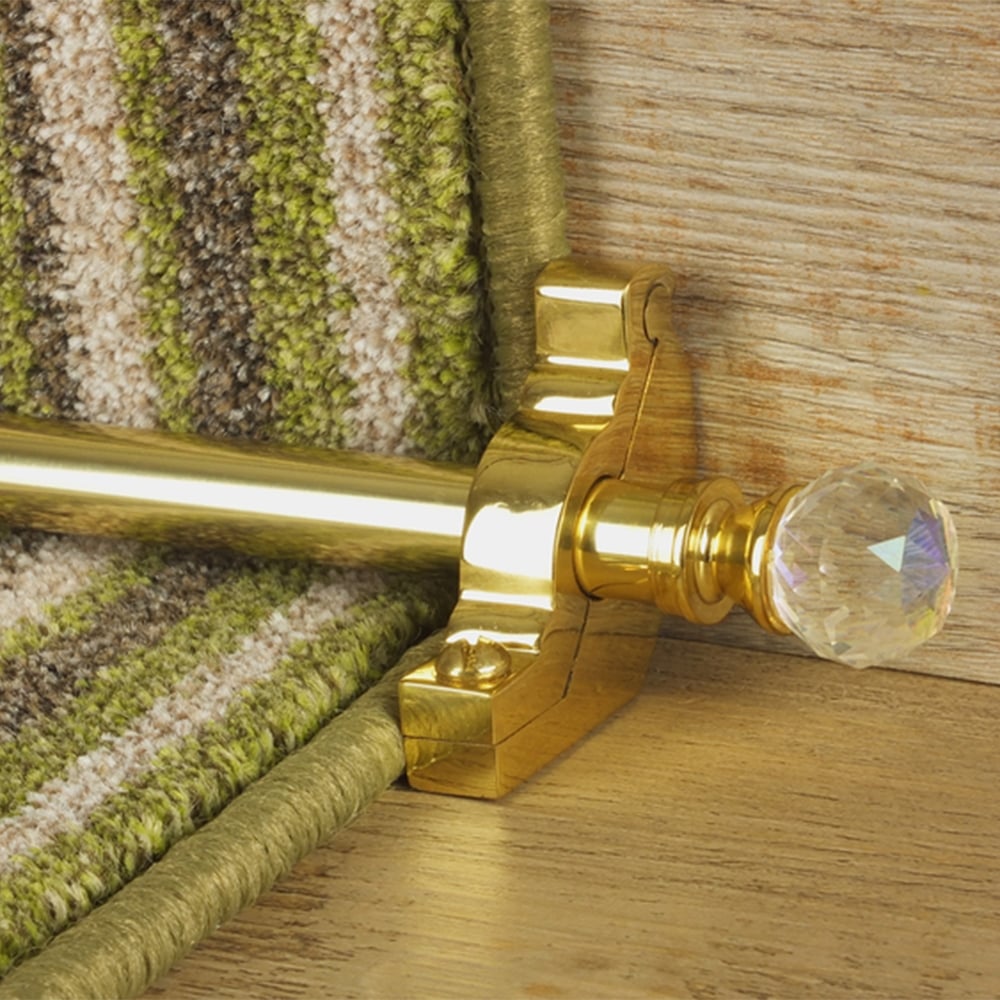 Crystal Brass Rainbow Plain Stair Rod
