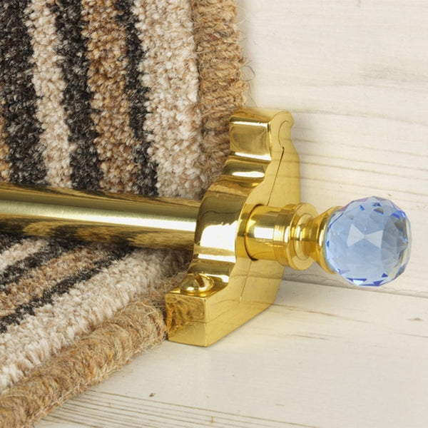 Crystal Brass Sky Plain Stair Rod