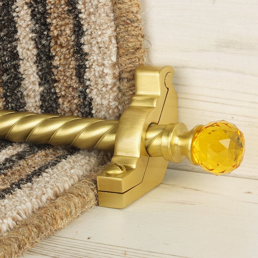 Crystal Satin Messing Amber Spiral Treppenstangen